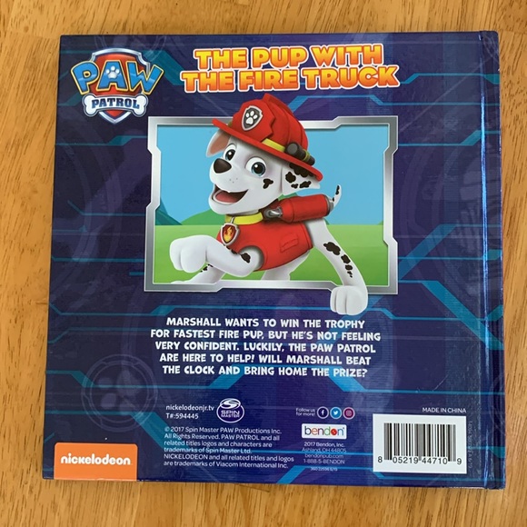 ❤️🎁NEW Paw Patrol Hardcover HC Book The Pup With The Fire Truck - Picture 6 of 12